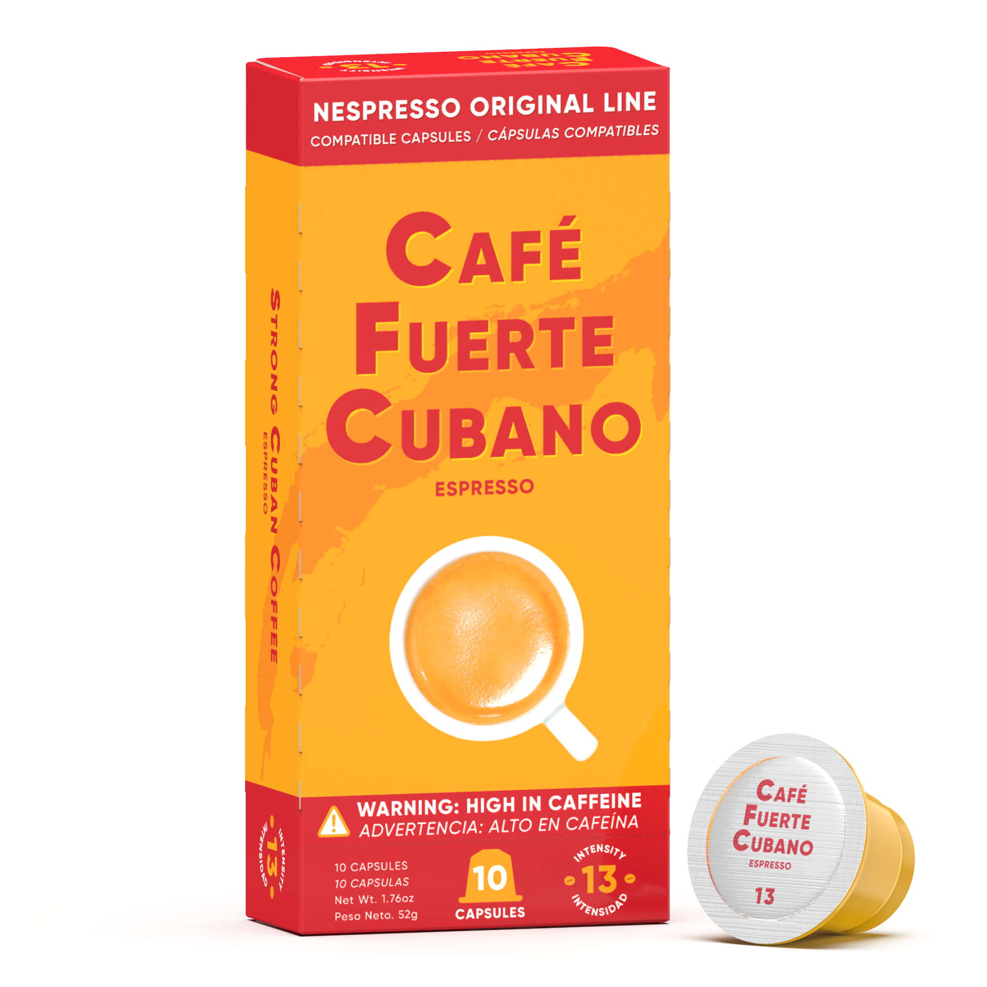 Café Fuerte Cubano Espresso Nespresso Capsules Compatible