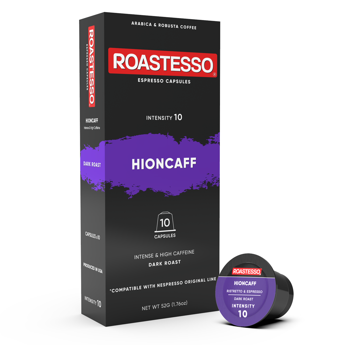 articles/Hioncaff-10-Nespresso-Compatible-Coffee-Capsules-Front-Box-Roastesso.png