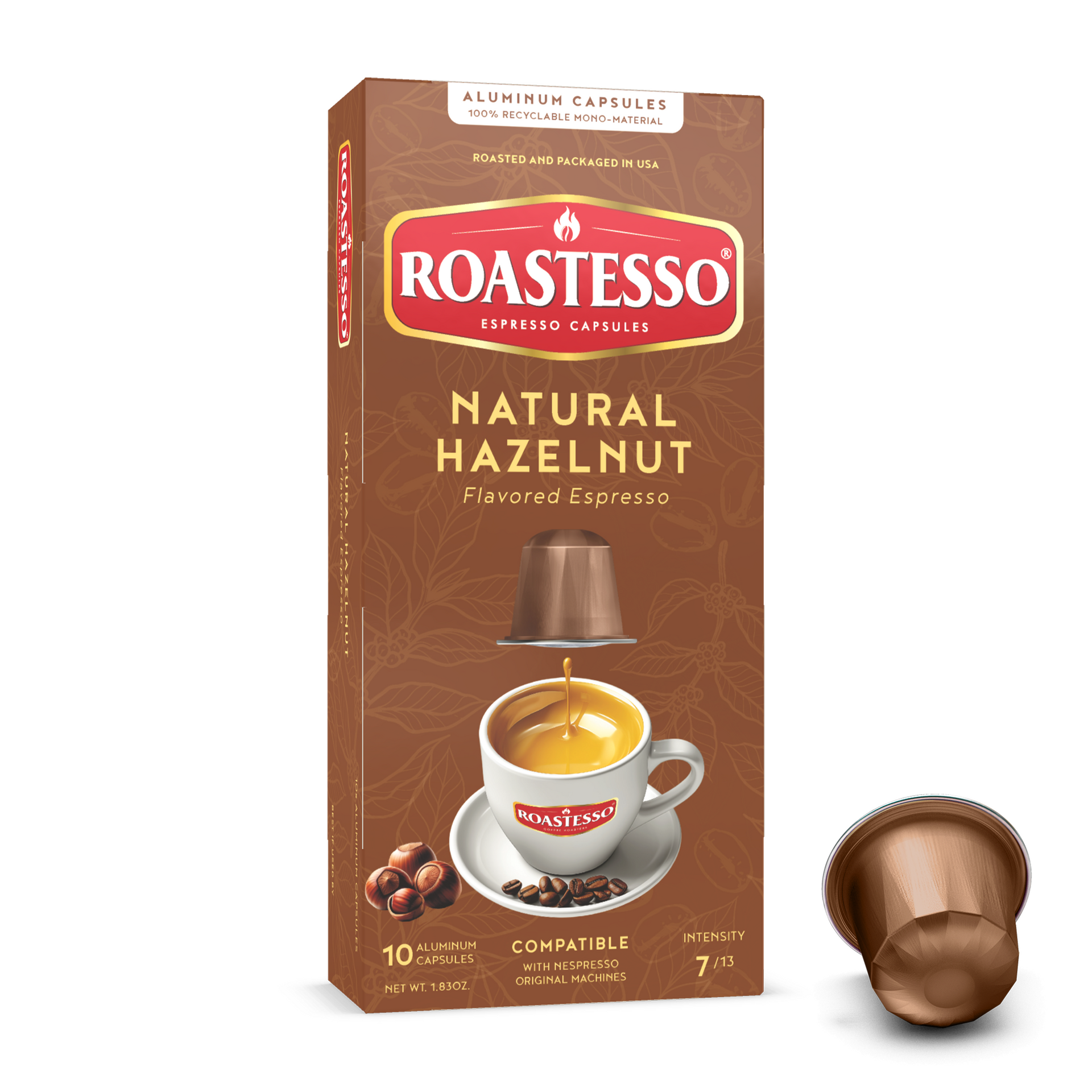 Natural Hazelnut | Flavored Espresso Pods | Nespresso Capsules